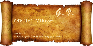Göltl Viktor névjegykártya